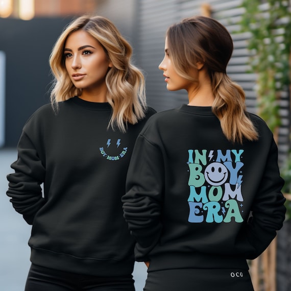 In My Boy Mom Era Sweatshirt Boy Mom Shirt Boy Mama Sweater Expecting Mom Gift Baby Boy Reveal Tshirt Gender Reveal Sweat Etsy