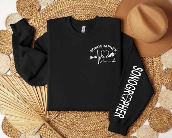 Personalized Sonographer Sweatshirt, Ultrasound Tech Gift, RDMS Crewneck, Sonographer Week Shirt, Radiology T-Shirts, Radiology Gift for Her