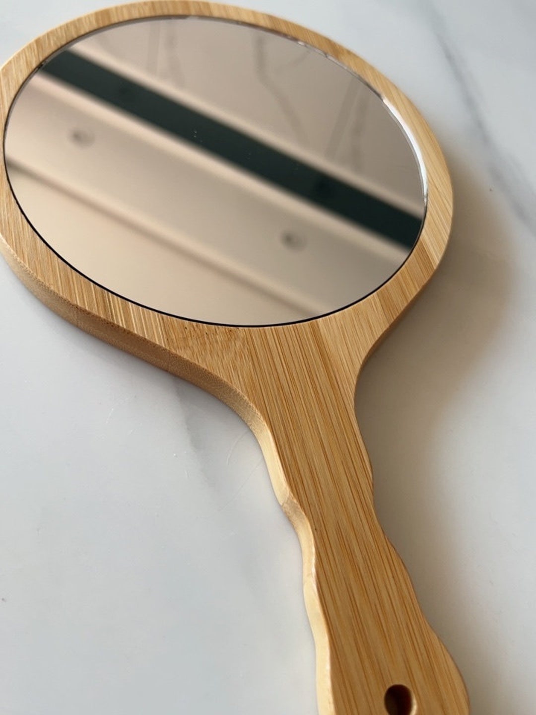 Wood Hand Mirror Handheld Makeup Mirror Wood Handheld Etsy