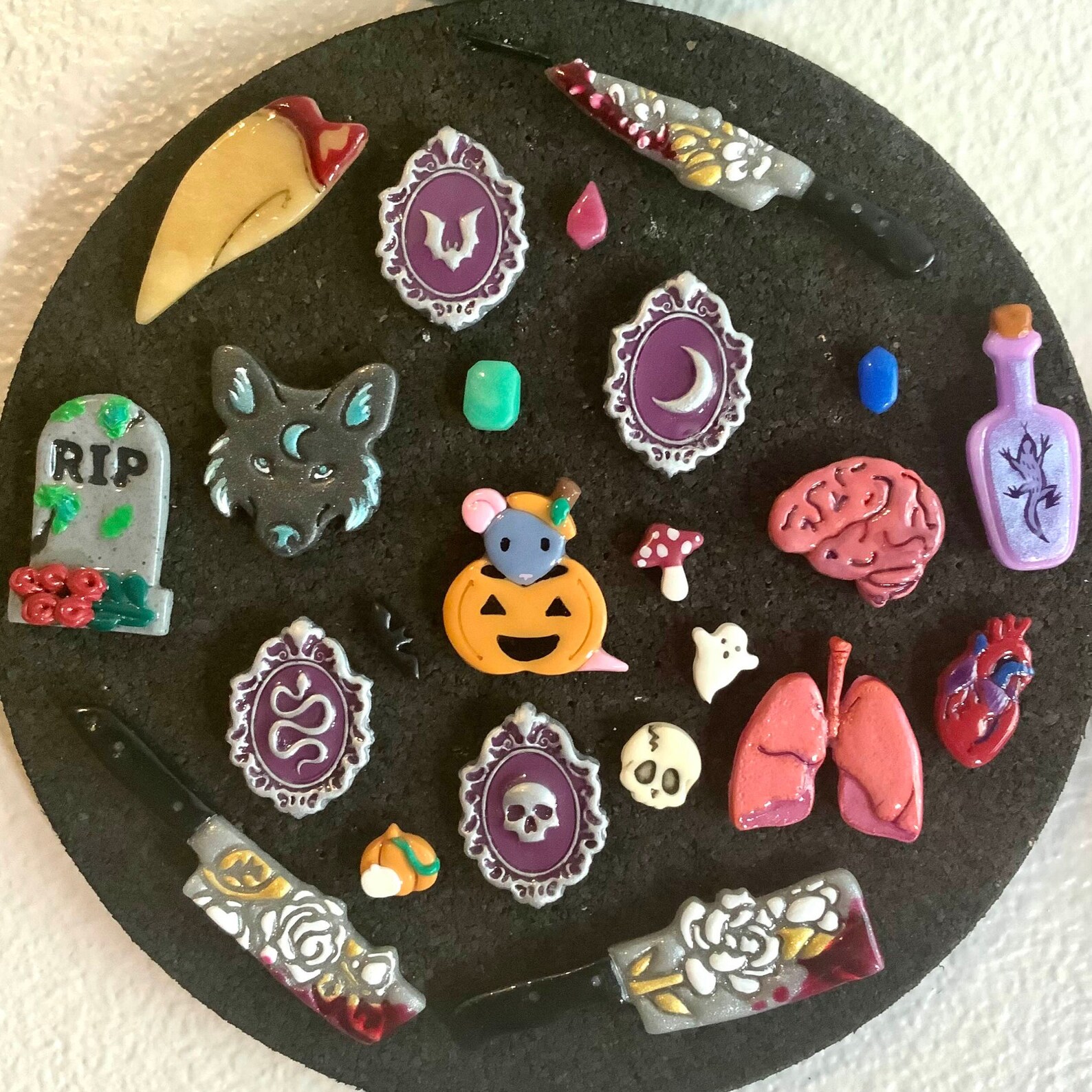Halloween Pin Set | Handmade Clay Pins | Cute Pumpkin, Bat, Ghost ...