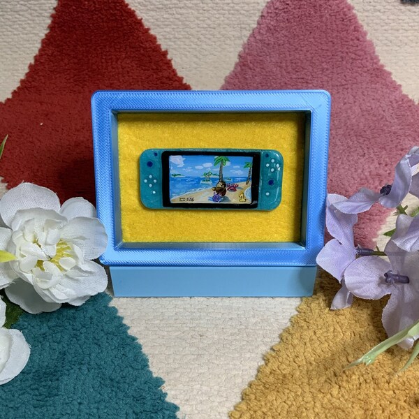 Handmade Mario Kart Collectible Nintendo Switch Pin | Clay Pin | Painted Nintendo Switch Donkey Kong gaming pin brooch blue