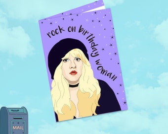 Birthday Card | "stevie nicks" | HD QUALITY | greeting card + envelope | makes a great gift !