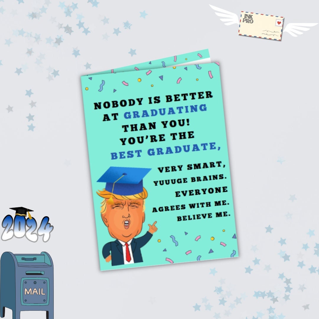 Funny Graduation Card With Envelope - Class Of 2025 Congrats Card For High School College