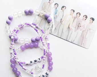 Handmade BTS/BT21 Inspired Beaded Bracelets - Etsy