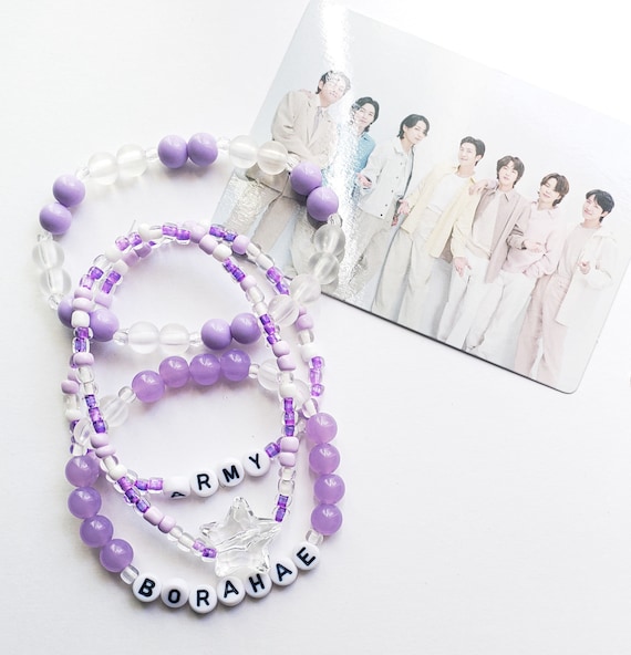 Handmade BTS/BT21 Inspired Beaded Bracelets - Etsy