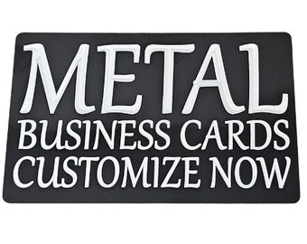 20, 50 or 100 Custom Laser Engraved Metal Business Cards
