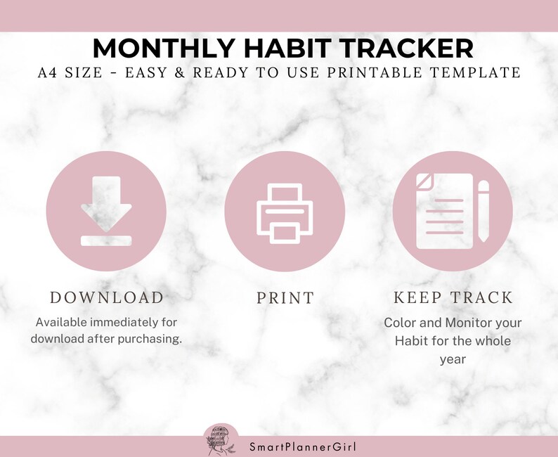 Habit Tracker Printable Coloring Sheet Exercise Tracking Coloring Habit Tracker Printable Coloring Sheet Exercise Tracking Coloring