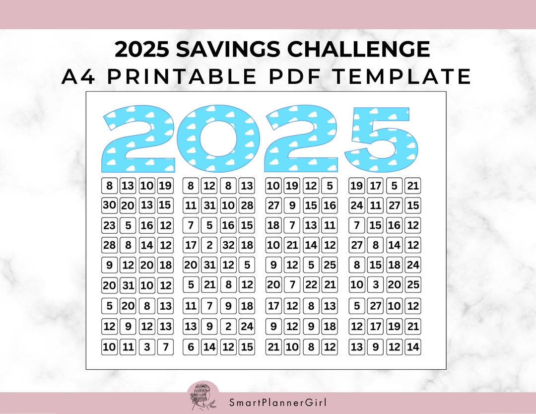 Save 2025 in 2025 Savings Challenge, Cash Envelope Printable Savings Tracker, Sinking Fund Money