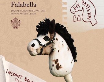 Falabella - cyfrowy wzór konia hobbystycznego DIY - DARMOWY SAMOUCZEK - Natychmiastowe pobieranie
