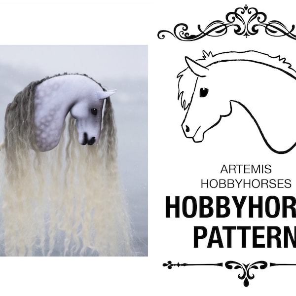 HOBBYHORSE TEMPLATE - [Hailey] by Artemis Hobbyhorses, dressage horse, two sizes