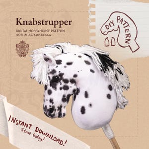 Knabstrupper - Digitaal DIY Stokpaardje Patroon - GRATIS TUTORIAL - Direct downloaden