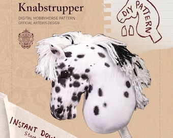 Knabstrupper - Patrón digital DIY Hobbyhorse - TUTORIAL GRATUITO - Descarga instantánea