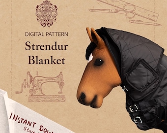 Patrón Digital Manta Hobbyhorse / Strendur, 3 Tamaños (Patrón PDF)