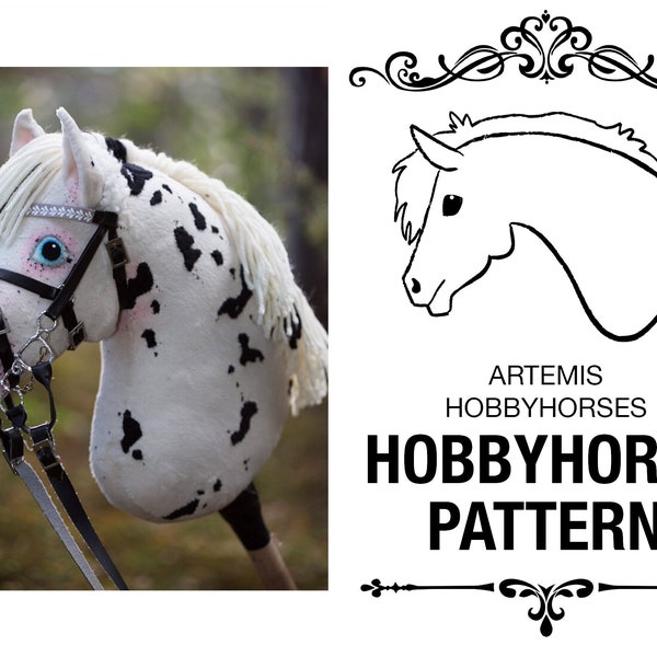 HOBBYHORSE TEMPLATE - [Rico] by Artemis Hobbyhorses, showjumping horse, two sizes