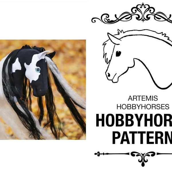 HOBBYHORSE TEMPLATE - [Luna] by Artemis Hobbyhorses, Piebald, Dressage, two sizes