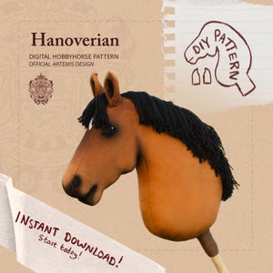 Hanoverian - Digital DIY Hobbyhorse Pattern - FREE TUTORIAL - Instant Download