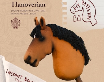 Hanoverian - Digital DIY Hobbyhorse Pattern - FREE TUTORIAL - Instant Download