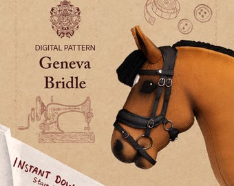 Geneva Bridle Digital DIY Pattern - 3 Sizes - Video Tutorial Included - Hobbyhorse Equipment DIY