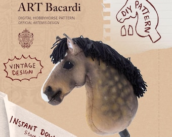 SZABLON HOBBYHORSE - [Bacardi] - Wzór do samodzielnego szycia cyfrowego