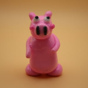 made-to-order Blushed Pig Desk Friend, Clay Pig Figure, Handmade Clay Figurine, Polymer Clay Pig, Pig Figure, Clay Sculpture