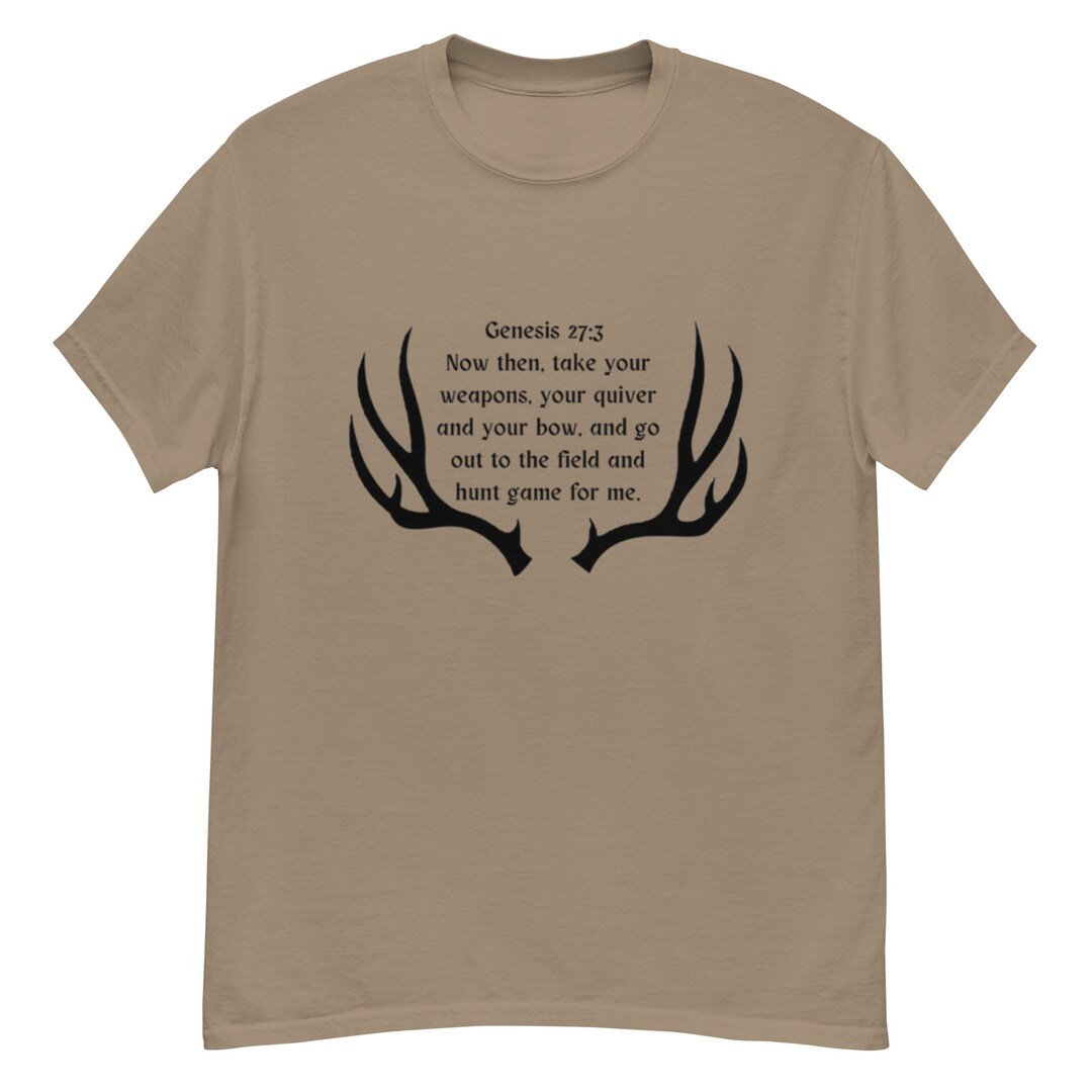Genesis 273 Hunting Bible Verse Tshirt Etsy