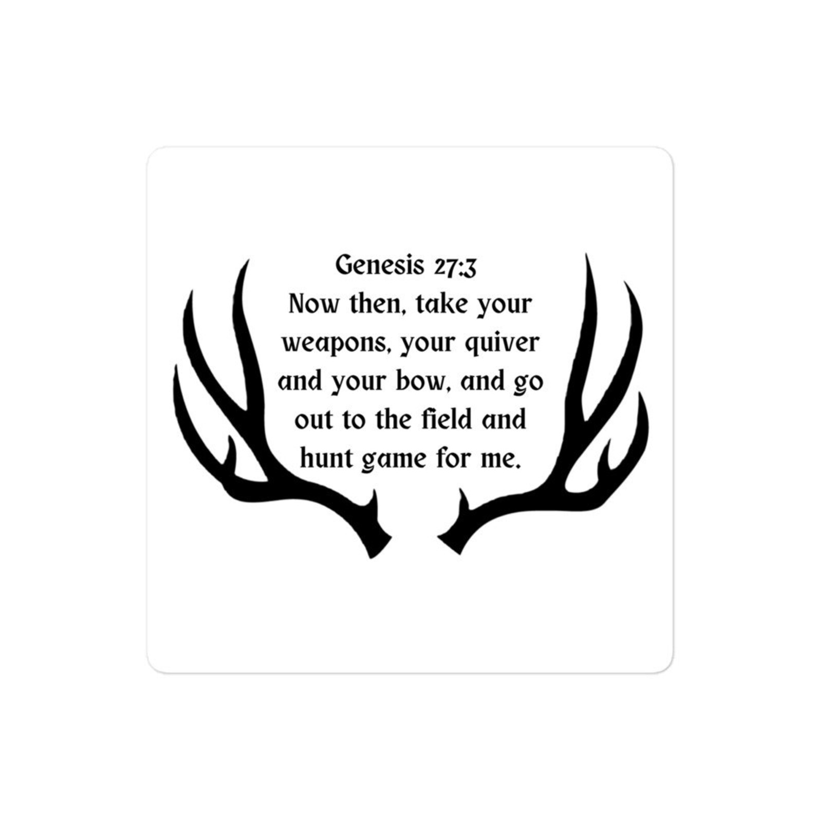 Genesis 27:3 Sticker - Etsy