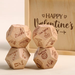 Custom Date Night Dice Set - Valentine's Day Gift, Gift For Couples, Couples Intimate Game Dice, Custom Affection Dice
