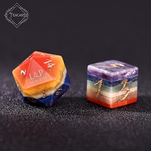 Personalised DND Dice Set - Custom Wedding Dice, Dungeons and Dragons, Anniversary Gifts, Dnd Lover Gifts, Custom D20, Board Game Dice