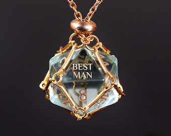 Individueller Edelstein Würfel - Individuell angefertigte D20, Verlobungsgeschenk, Personalisierte Dnd Geschenke, Hochzeitsgeschenk, Dungeons and Dragons