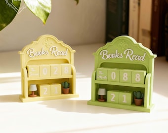 Drukowany w 3D rejestrator książek – zabawny i funkcjonalny element wystroju czytelniczego, prezent dla miłośników książek, dekoracja półki na książki, książki przeczytane w tym roku
