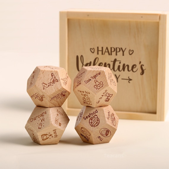 Custom Date Night Dice Set - Valentine's Day Gift, Gift For Couples, Couples Intimate Game Dice, Custom Affection Dice