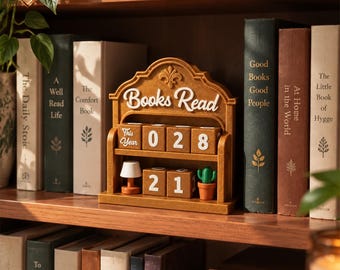 3D-gedruckter Buch-Tracker – Funktionale Lesedekoration, Bücherregal-Ornament, Geschenk für Bücherliebhaber