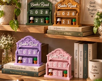 3D-gedruckter Lesetisch – Geschenk für Bücherliebhaber, Bücherregal-Deko, witzige und funktionale Lesedeko, Bücher, die ich dieses Jahr gelesen habe