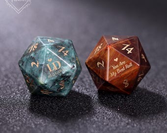 Custom Wedding Dice - Personalised D20, Engagement Gift, Personalised Dnd Gifts, Wedding Gift, Custom DND Dice Set, RPG D&D Dice Set