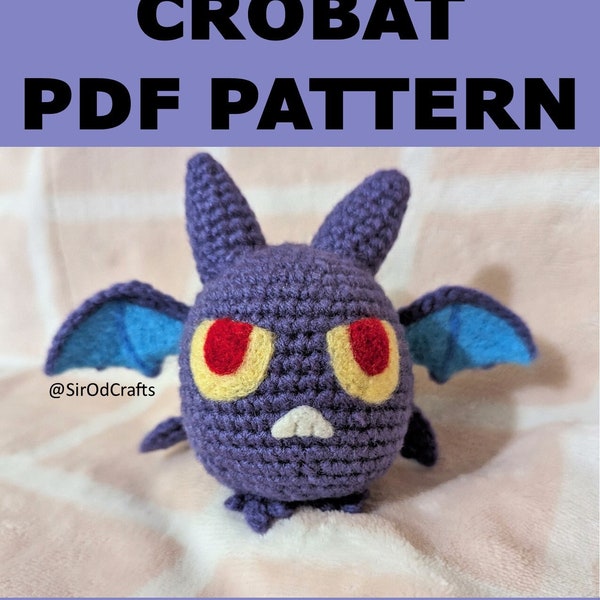 PATTERN - Pokemon Crobat Crochet Amigurumi