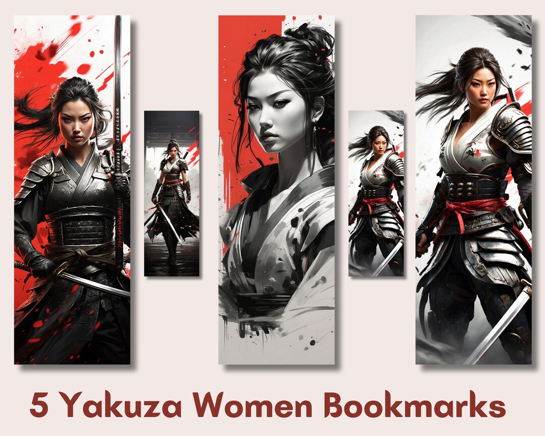 Samurai Women Bookmarks, Japanese Warrior Bookmarks - Etsy