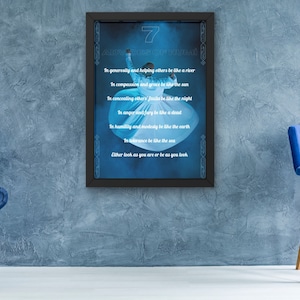 Rumi&#39;s 7 Advices Art Print: Sufi Wall Decor (Digital Download)
