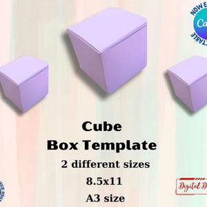 Canva Bearbeitbare Cube Box-Vorlage (Digitaler Download)