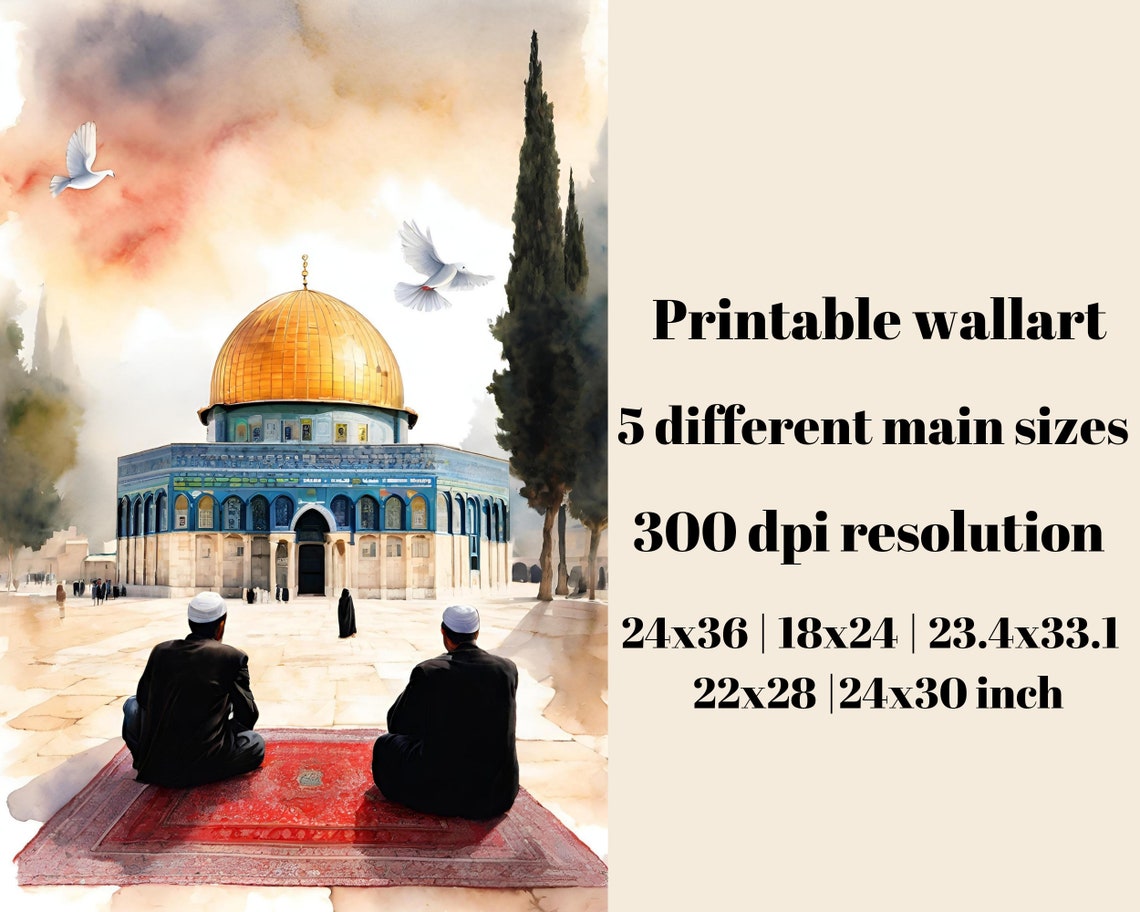 Masjid Al Aqsa, Watercolor Masjid Al