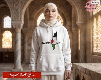 Palestine Map SVG Bundle: Text Design (Digital Download)
