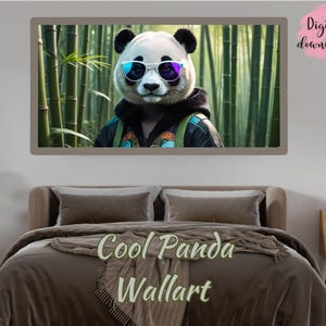 Cool Panda Wallart, Home Decor Cute Animal