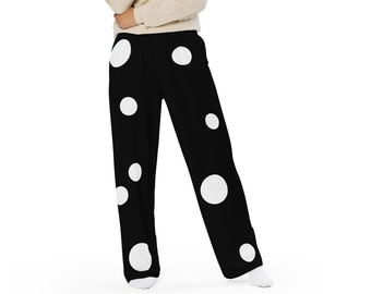 Polka Dot Wide-Leg Pants Gaucho Pants Palazzo Pants