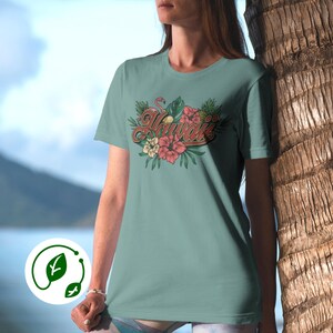Umweltfreundliches, tropisches Hawaii Bio-T-Shirt Unisex Classic Jersey T-Shirt Sommerferien Bekleidung Hawaii-Strandhemd Nachhaltige Kleidung
