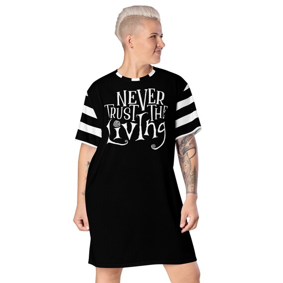 Beetlejuice Never Trust the Living T-shirt Dress - Etsy