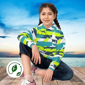 Ocean Adventure Shark Hoodie for Kids Children&#39;s Marine Life Pullover Perfect for Beach Days Kid&#39;a Sealife Jumper