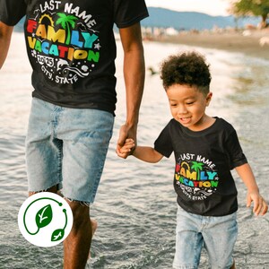 Benutzerdefinierte Familienurlaub T-Shirt Personalisiertes Herren Bio-T-Shirt Familienreise Passendes Hemd Urlaub Souvenir Top