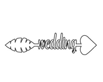 Wedding dxf file digital laser cnc plasma waterjet sign cutout metal