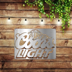Coors Light DXF download digital laser cnc plasma jato de água sinal personalizado de metal