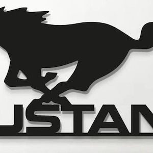 mustang dxf digitale datei laser cnc plasma wasserstrahl ausschnitt metall