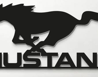 mustang dxf digitale datei laser cnc plasma wasserstrahl ausschnitt metall